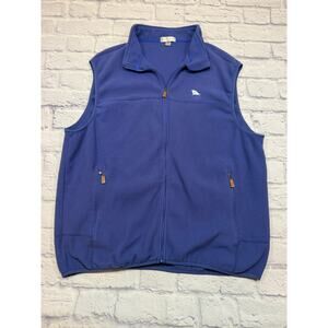 Peter Millar polar Fleece Vest Blue Rumson Country Club Golf Logo 2XL A690